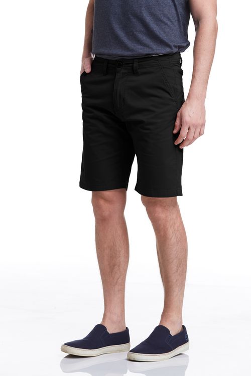 BERMUDA CHINO SARJA PRETO