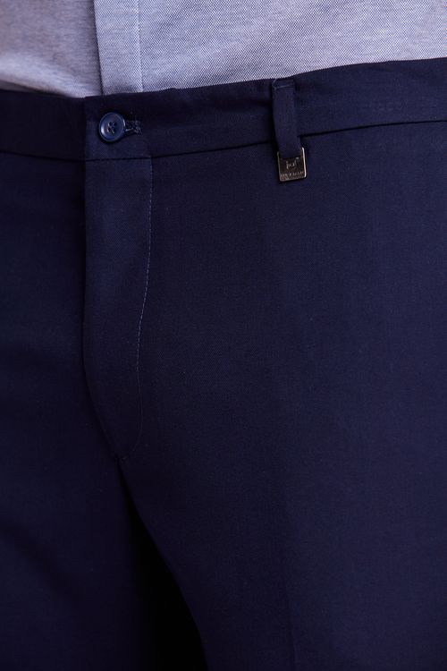 CALÇA ALFAIATARIA SLIM LISA AZUL ESCURO