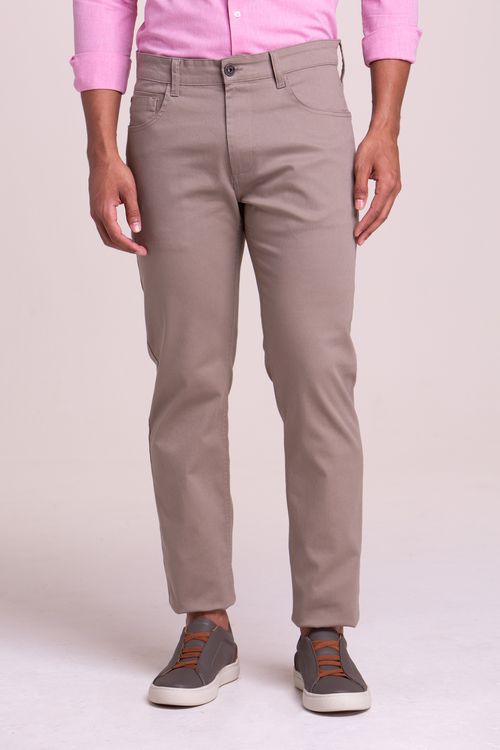 CALÇA COLLOR TEXTURIZADA BEGE