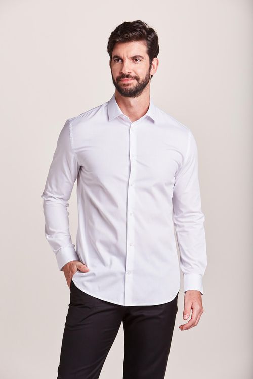 CAMISA SOCIAL LISA REGULAR BRANCO