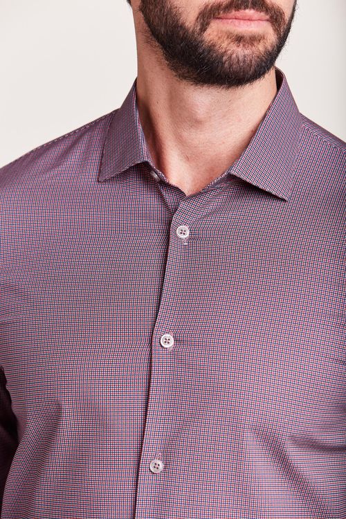 CAMISA M/L CONTEMPORÂNEA XADREZ AREIA