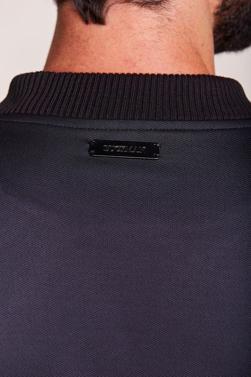 JAQUETA BOMBER CASUAL TEXTURIZADA PRETO