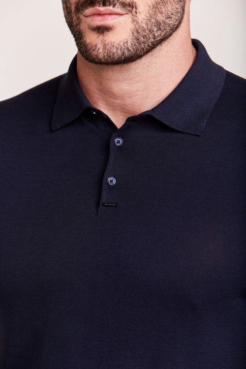 POLO M/C CASUAL TRICOT MARINHO