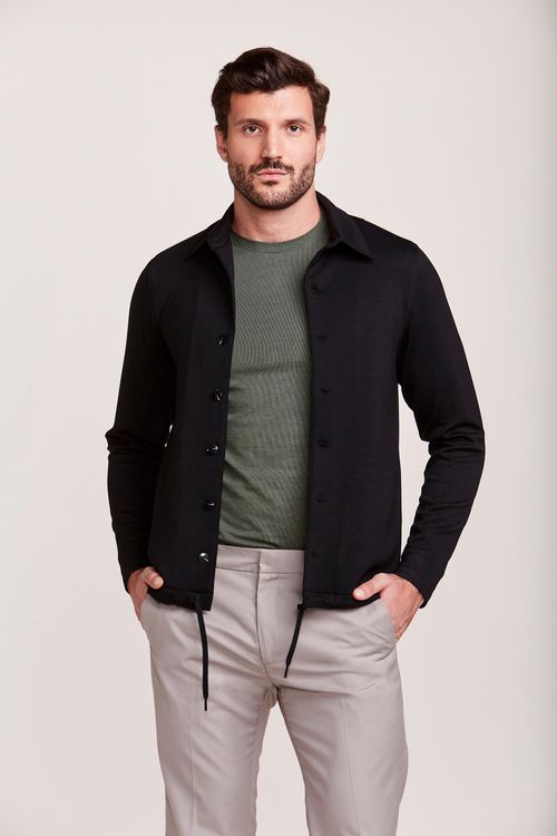 JAQUETA CASUAL NEOPRENE PRETO