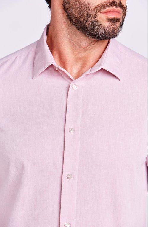 CAMISA M/L CASUAL ALGODÃO ROSA