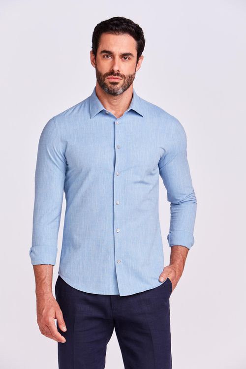 CAMISA M/L CASUAL CROSS DYE AZUL