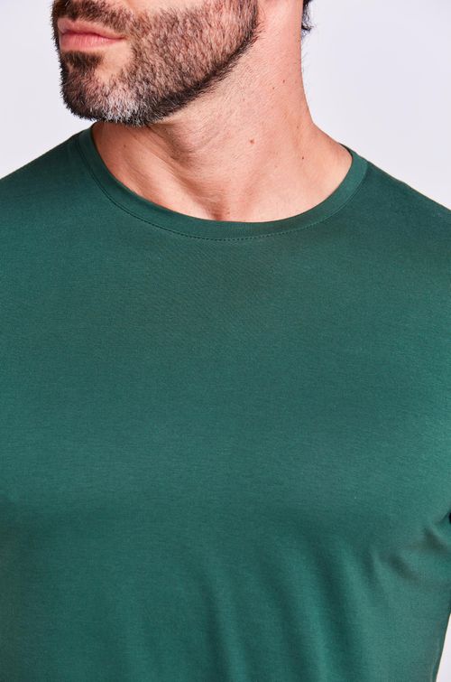 T-SHIRT M/C CASUAL PIMA VERDE GARRAFA