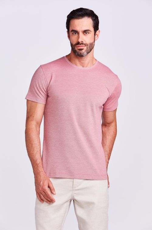 T-SHIRT CASUAL PIQUET ROSE