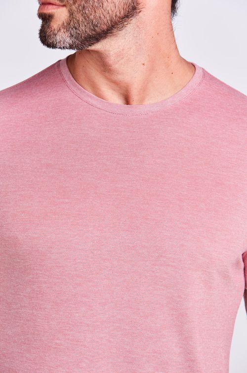 T-SHIRT CASUAL PIQUET ROSE