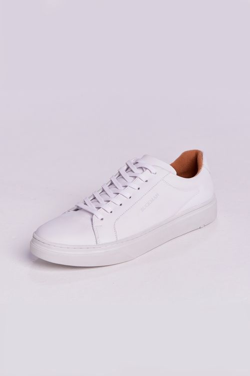 SAPATÊNIS CASUAL COURO BRANCO BRANCO