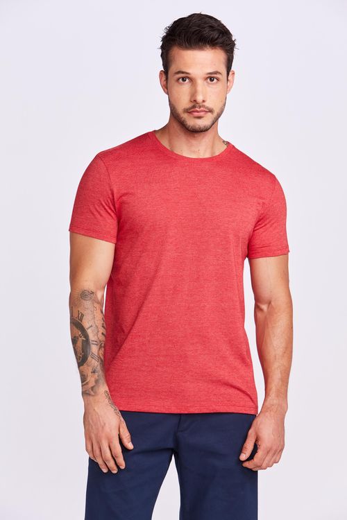 TSHIRT MANGA CURTA GOLA CARECA VERMELHO