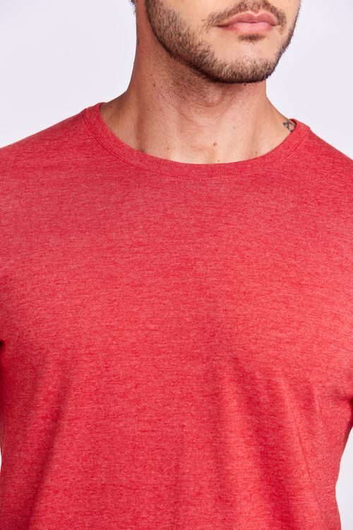 TSHIRT MANGA CURTA GOLA CARECA VERMELHO