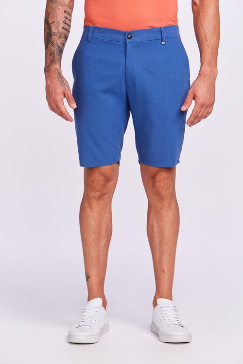 BERMUDA CASUAL ALFAIATARIA MISTA AZUL  JEANS