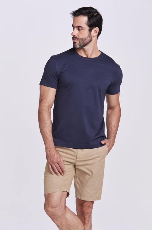 T-SHIRT M/C CASUAL PIMA MARINHO