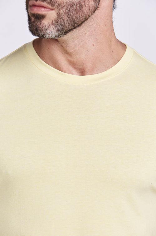 T-SHIRT M/C CASUAL LISTRADA AMARELO