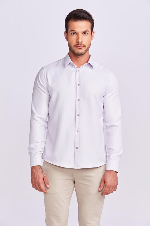CAMISA M/L CONTEMPORÂNEA EASY IRON LILAS