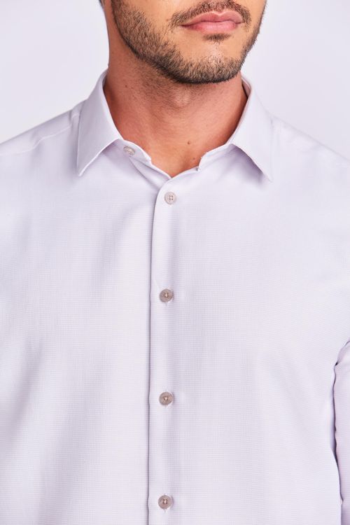 CAMISA M/L CONTEMPORÂNEA EASY IRON LILAS