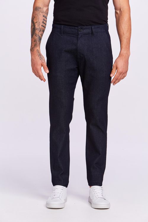 CALÇA JEANS CHINO SLIM AZUL ESCURO