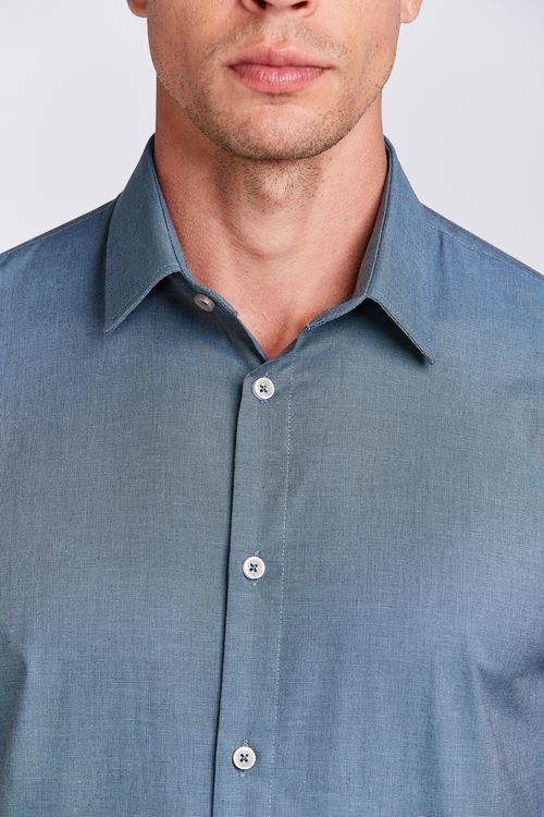 CAMISA M/L CASUAL FIO TINTO VERDE