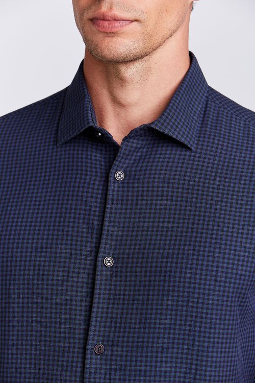 CAMISA M/L CASUAL VICHY VERDE FOLHA
