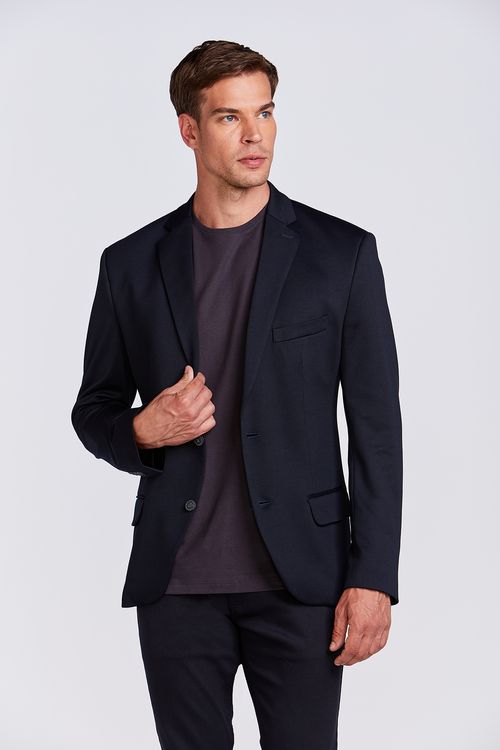 PALETÓ MALHA SLIM AZUL