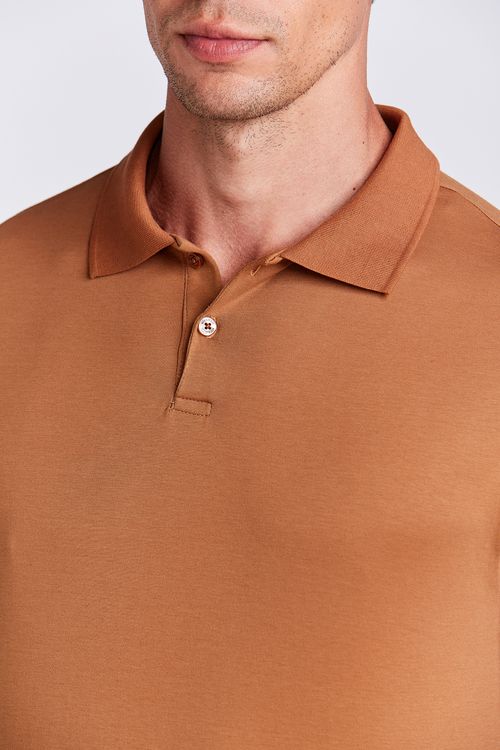 POLO M/C CASUAL PIMA CAMELO
