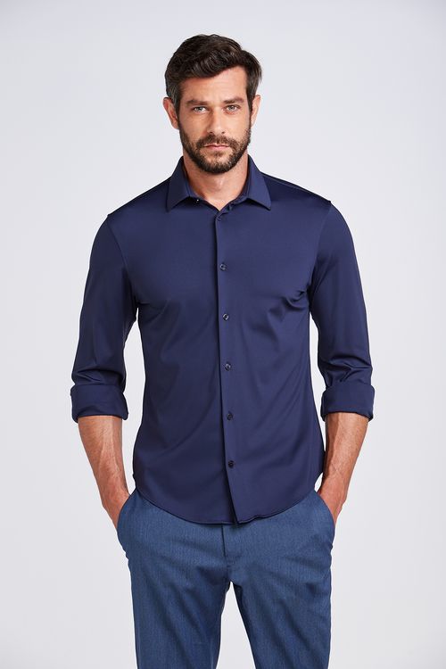 CAMISA TECNO PA LISA MARINHO