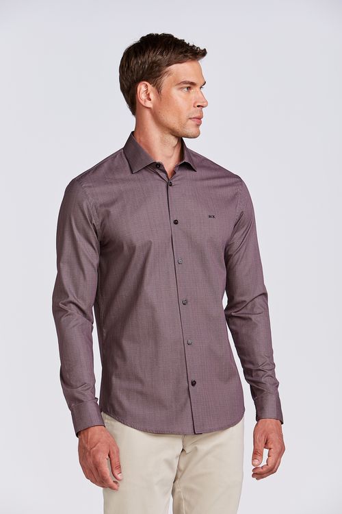 CAMISA M/L CONTEMPORANEO FIO TINTO EYE ROSA