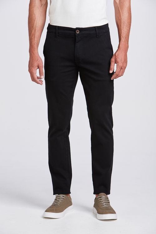 CALÇA SARJA CHINO EXTRA SLIM PRETO