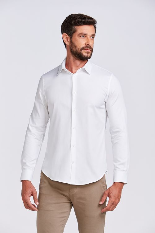 CAMISA ML CONTEMPORANEA FL BRANCO