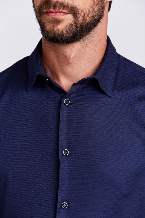 CAMISA ML CONTEMPORANEA FL MARINHO