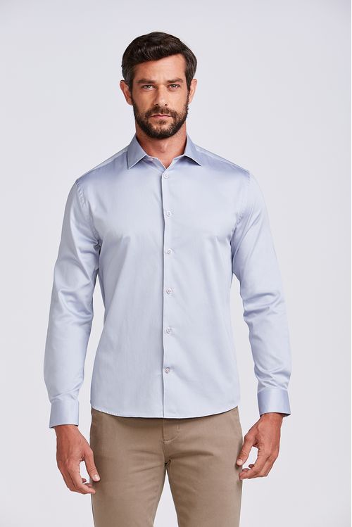 CAMISA CONTEMP LISA AZUL BB