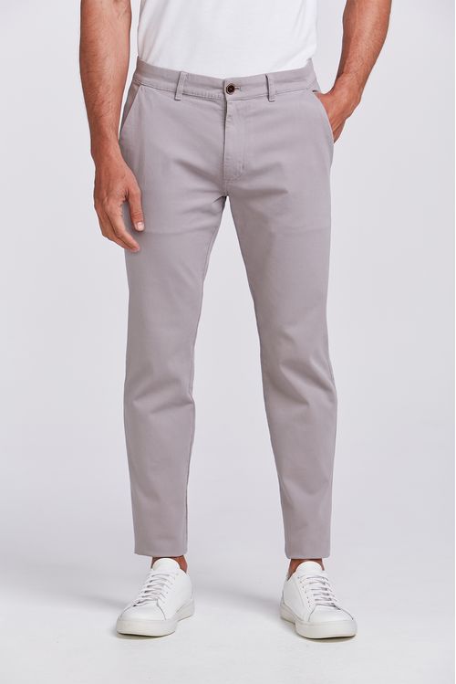 CALÇA CHINO SLIM CINZA