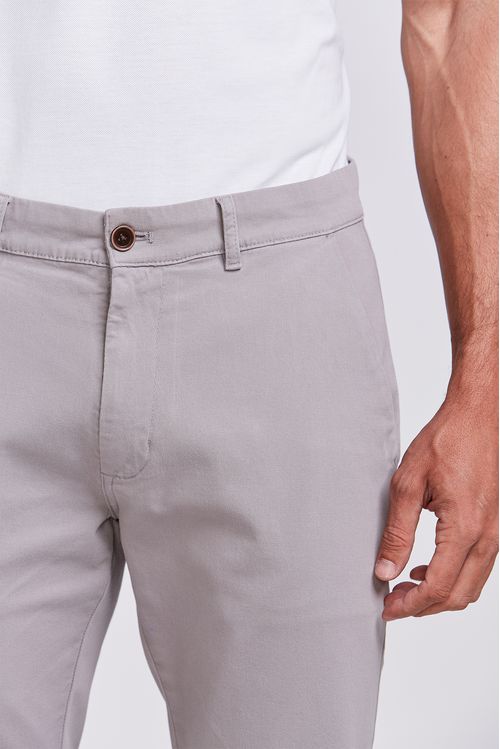 CALÇA CHINO SLIM CINZA