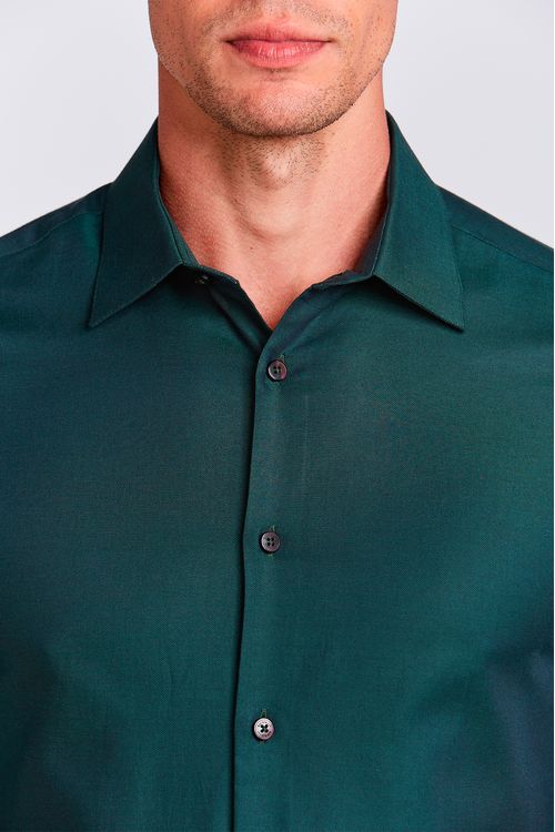 CAMISA M/L OXFORD FIO TINTO VERDE AGATHA