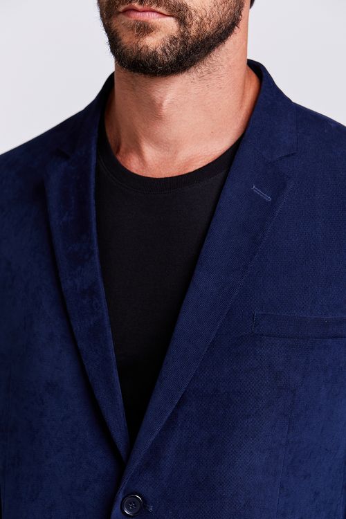 BLAZER VELUDO SUEDE MARINHO