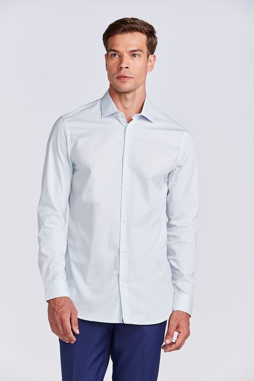 CAMISA MANGA LONGA SOCIAL SLIM AZUL CLARO