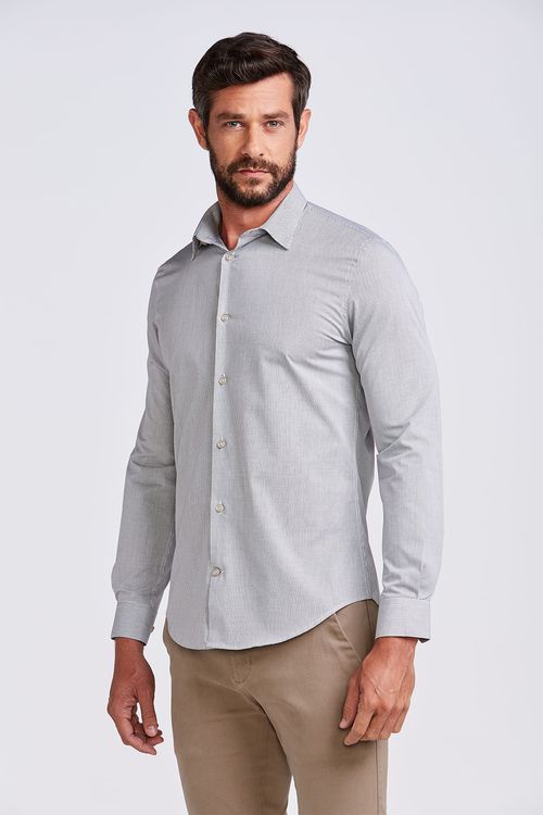 CAMISA CONTEMPORANEA M/L FT PRETO