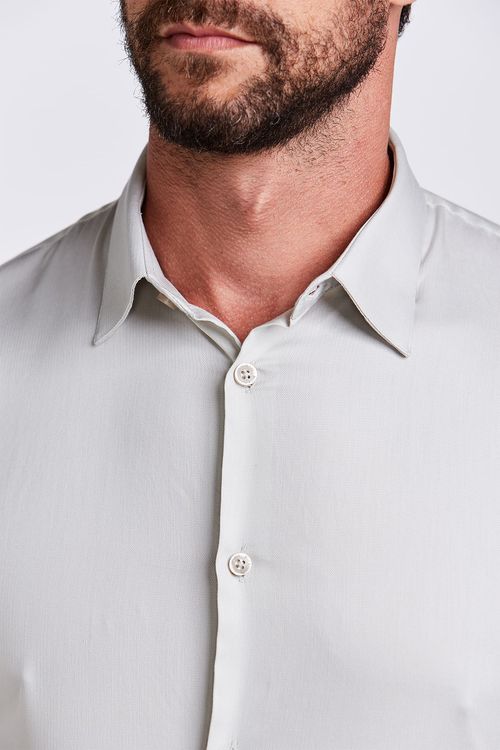 CAMISA M/L CONTEMPORÂNEA EASY IRON CINZA