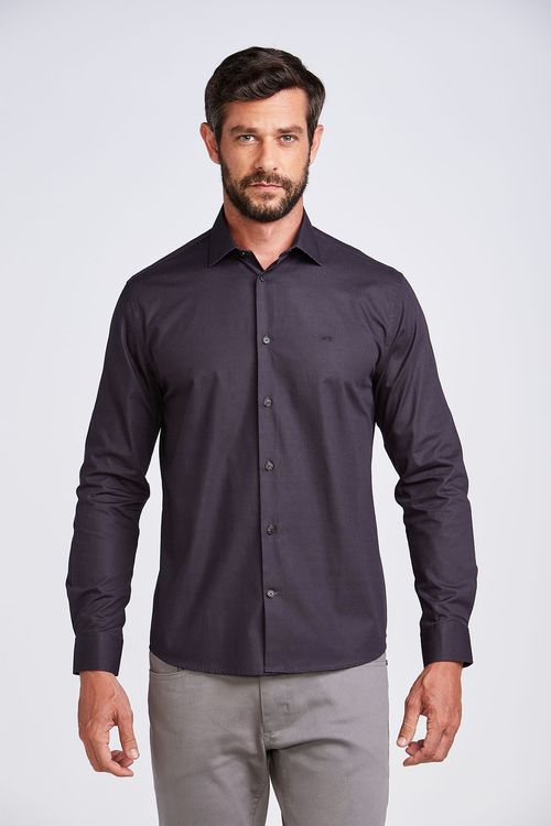 CAMISA M/L CONTEMPORANEO MAQUINETA FIO T CAFE
