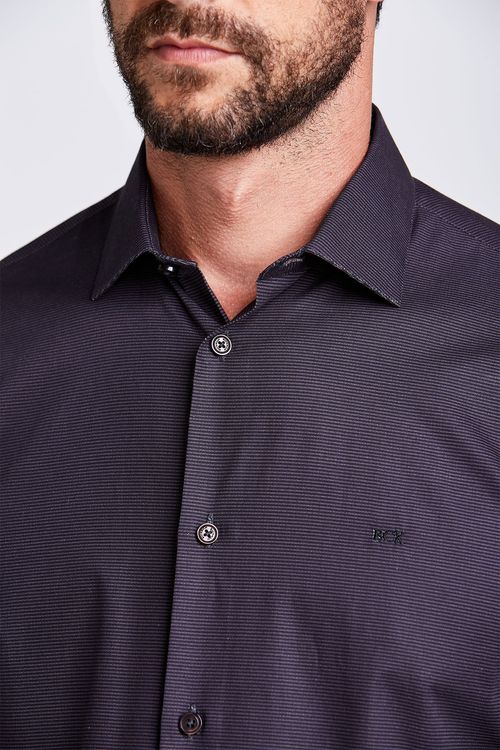 CAMISA M/L CONTEMPORANEO MAQUINETA FIO T CAFE