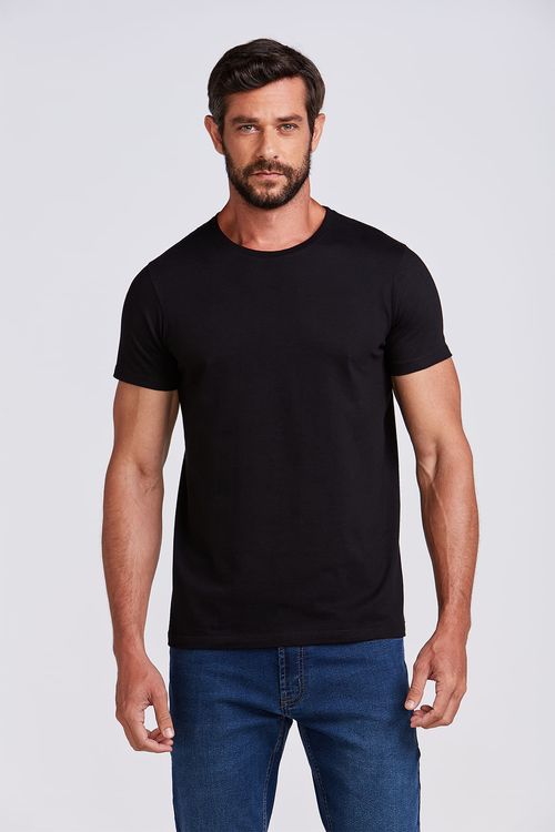 TSHIRT MANGA CURTA BÁSICA PRETO