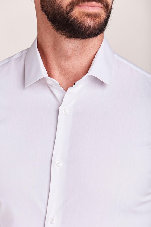 CAMISA M/L CONTEMPORÂNEA POLIAMIDA BRANCO