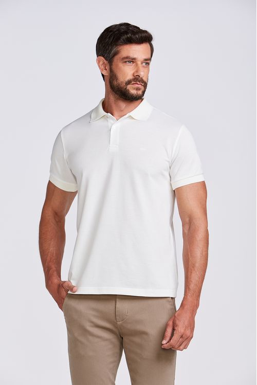 POLO  M/C  PIQUET LISA PA ESSENCIAL OFF WHITE
