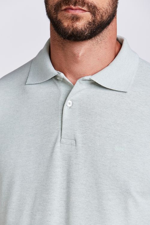 POLO PIQUET MESCLA COLOR VERDE CLARO