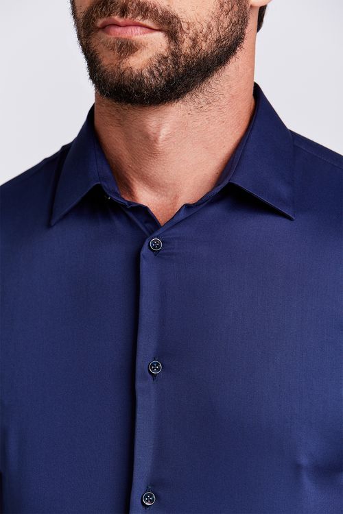 CAMISA CONTEMPORANEA M/L TECHNO MARINHO