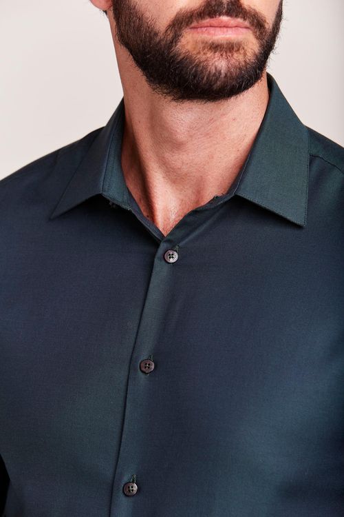 CAMISA M/L CONTEMPORÂNEA ALGODÃO VERDE