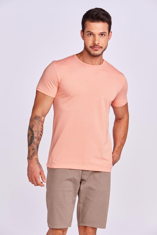 T-SHIRT MC CASUAL LISTRADA SALMAO